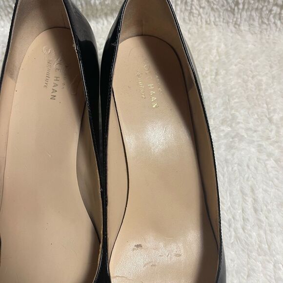 Cole Haan leather patent slip on wedge shoes SZ10.5 B - Picture 8 of 12